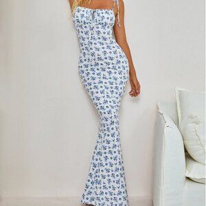 Blue Floral Maxi Dress